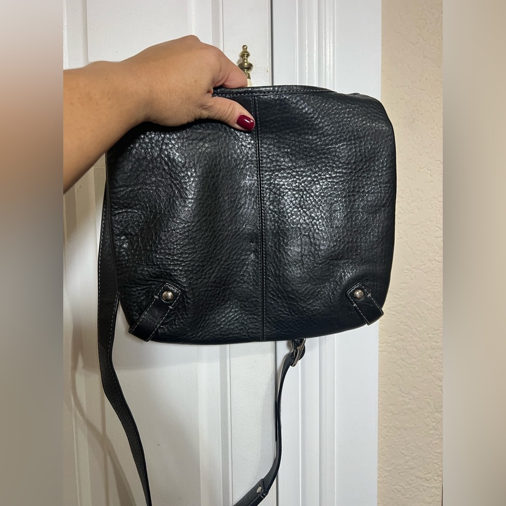 Coach Penelope Hippie crossbody Black Pebbled Leather Bag #F14679 - Picture 2 of 7